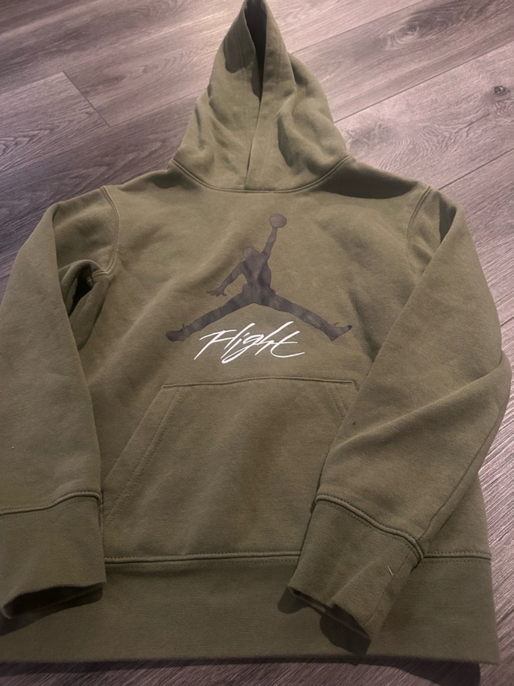 Jordan Olive Green Flight Graphic Crewneck Hoodie